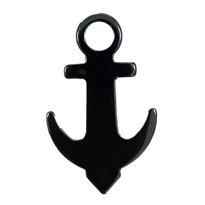 Hematite High Quality Non Magnetic Anchor Pendant (3cm)